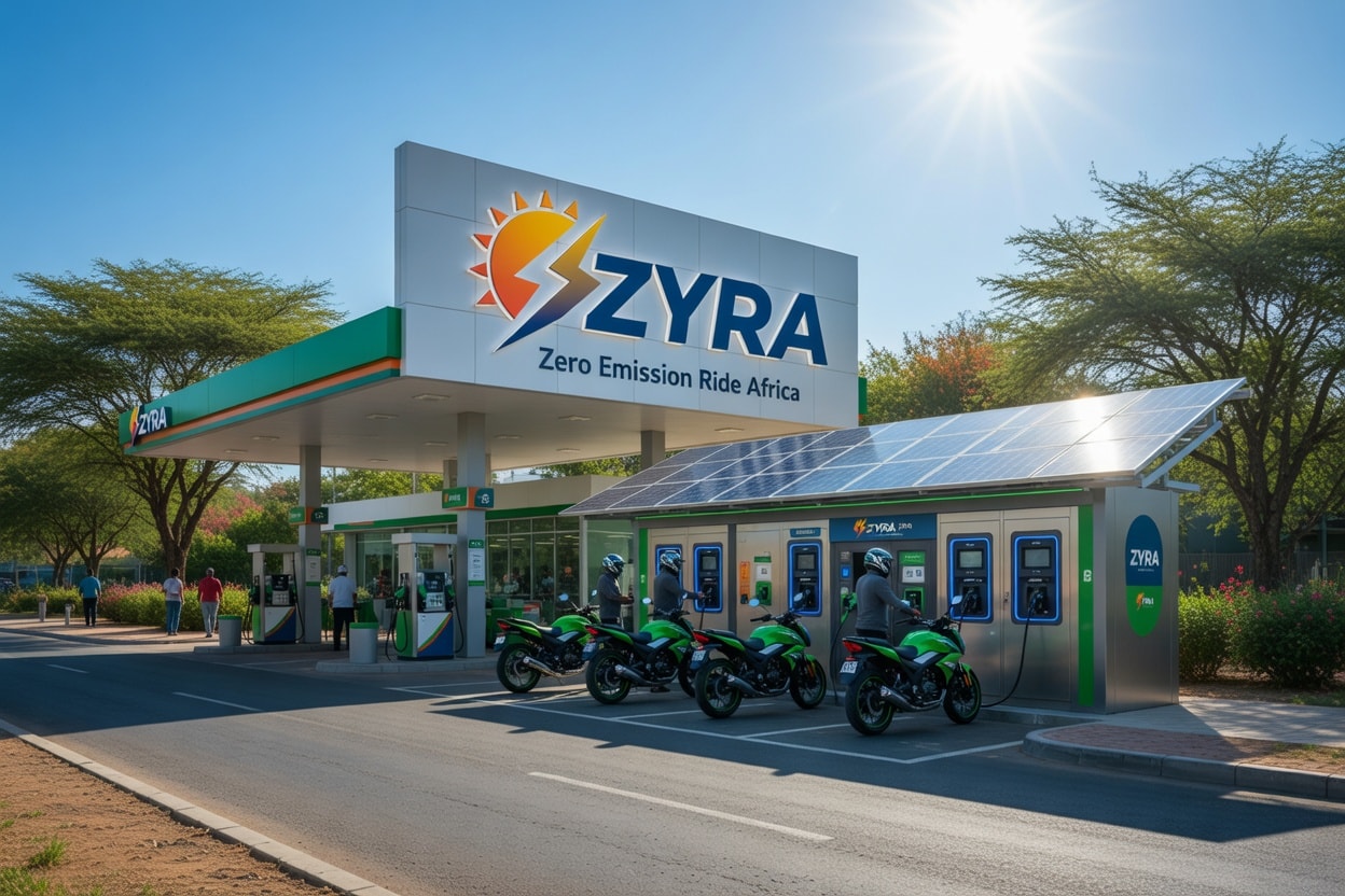 ZYRA electric motorcycle rider